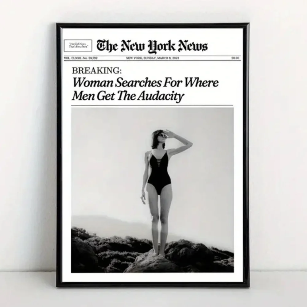 “Where Men Get The Audacity” Canvas Feminist Print Wall Art - Picture 6 of 6